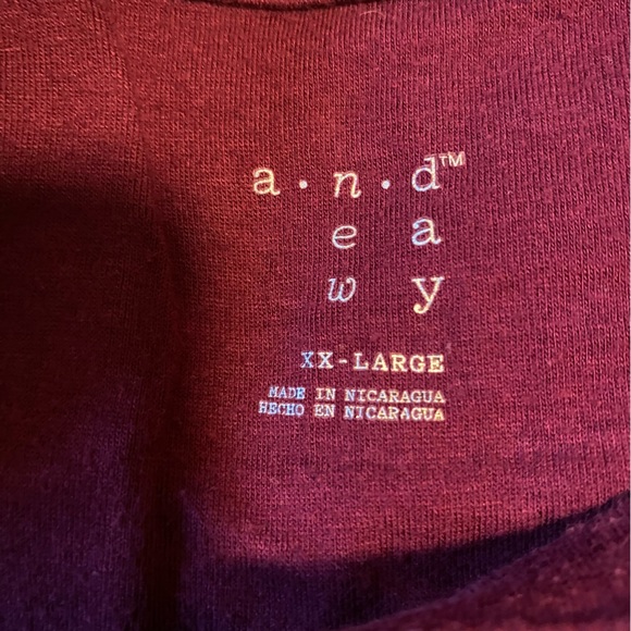 A NEW DAY Maroon Basic Long Sleeve Tee Shirt Undershirt Size XXL - Picture 9 of 9